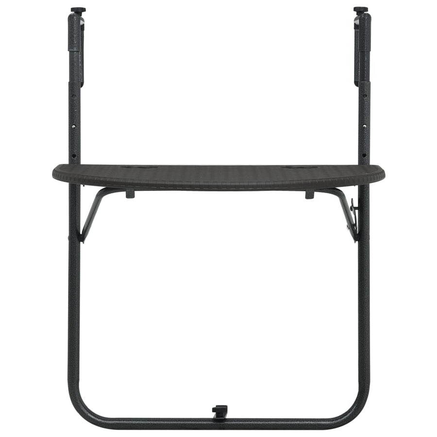 Balkontafel Hangend 60X64X83,5 Cm Rattan-Look Kunststof Bruin