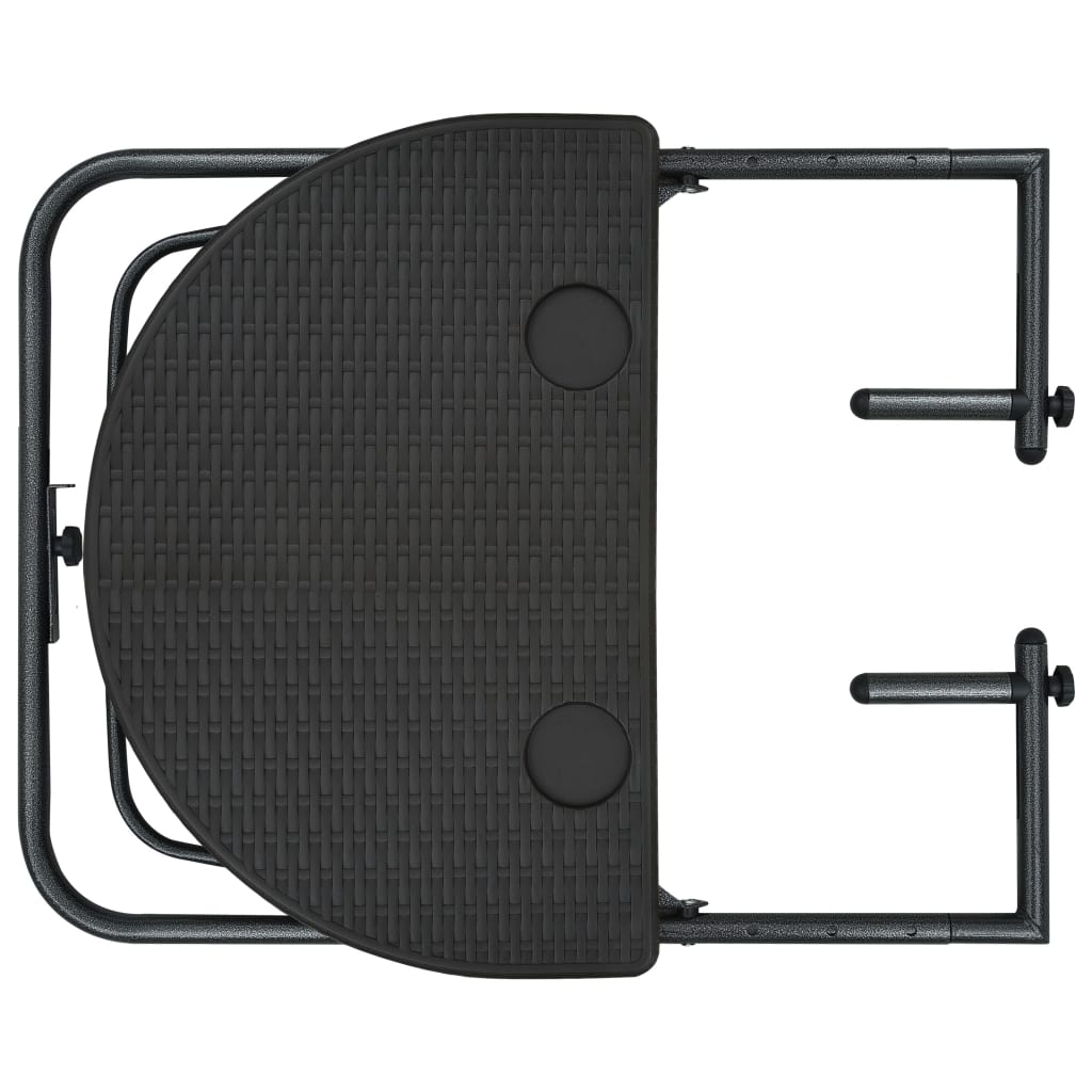 Balkontafel Hangend 60X64X83,5 Cm Rattan-Look Kunststof Bruin