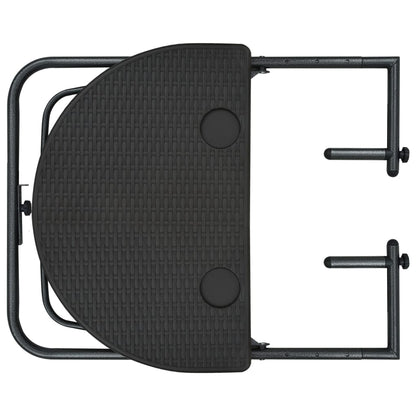 Balkontafel Hangend 60X64X83,5 Cm Rattan-Look Kunststof Bruin