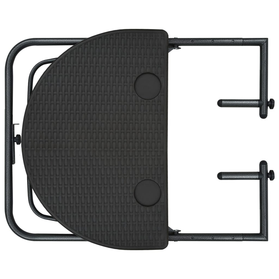 Balkontafel Hangend 60X64X83,5 Cm Rattan-Look Kunststof Bruin