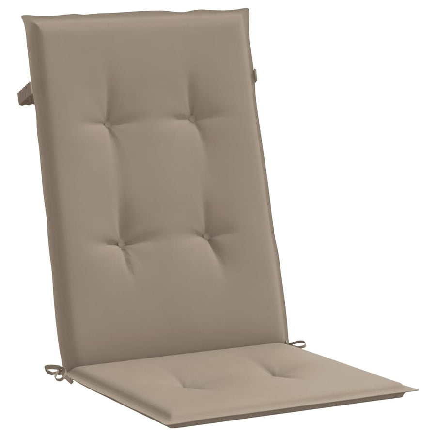 Tuinstoelkussens 2 st hoge rug 120x50x3 cm stof taupe 2 120 x 50 x 3 cm Taupe