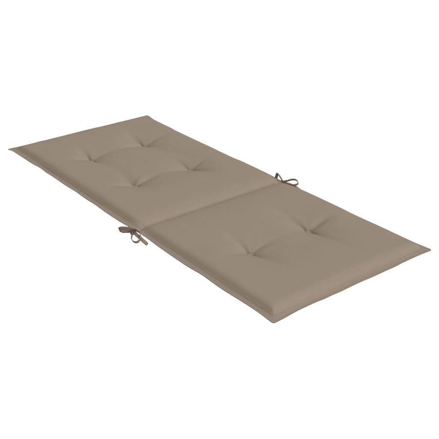 Tuinstoelkussens 2 st hoge rug 120x50x3 cm stof taupe 2 120 x 50 x 3 cm Taupe