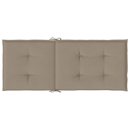 Tuinstoelkussens Hoge Rug Stof 4 120 x 50 x 3 cm Taupe