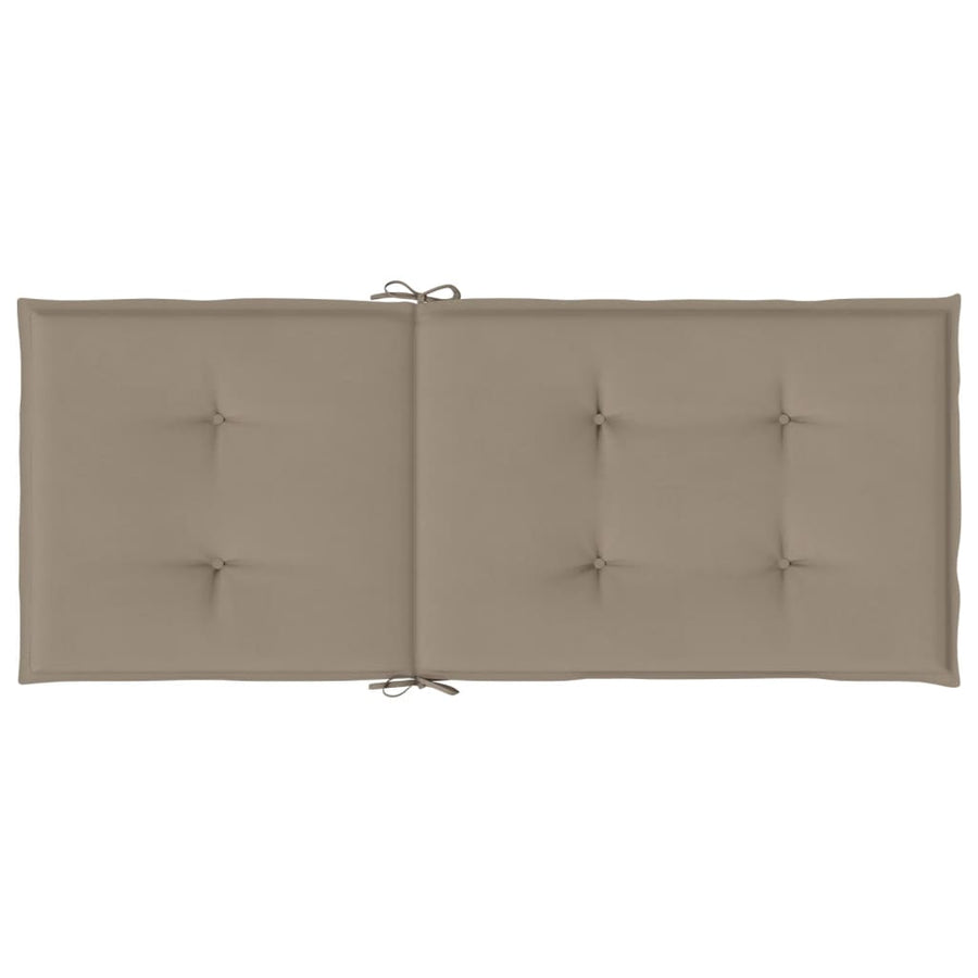 Tuinstoelkussens Hoge Rug Stof 4 120 x 50 x 3 cm Taupe