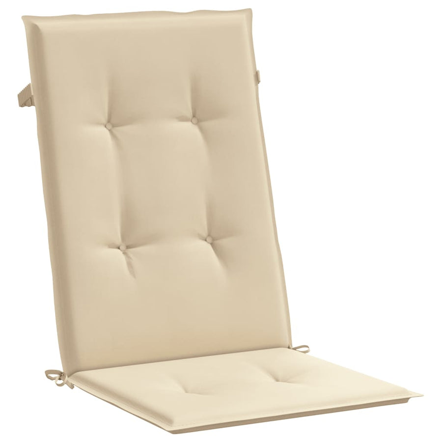 Tuinstoelkussens Hoge Rug Stof 4 120 x 50 x 3 cm Beige