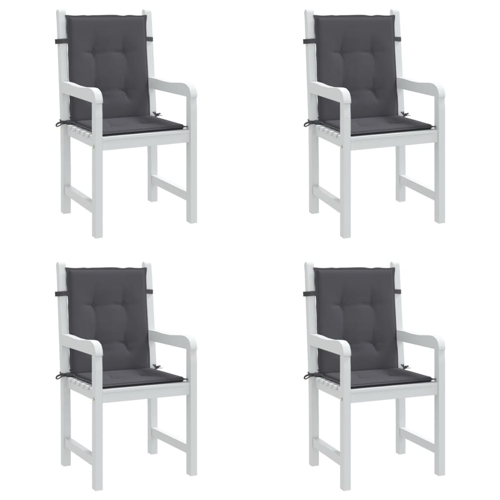 Tuinstoelkussen Lage Rug Oxford Stof Kleur 4 100 x 50 x 3 cm Antraciet
