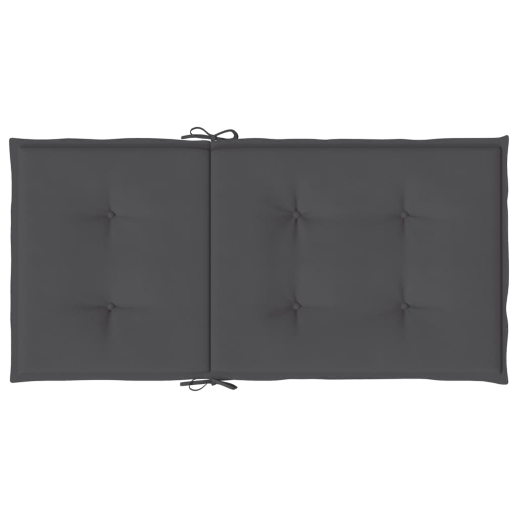 Tuinstoelkussen Lage Rug Oxford Stof Kleur 4 100 x 50 x 3 cm Antraciet