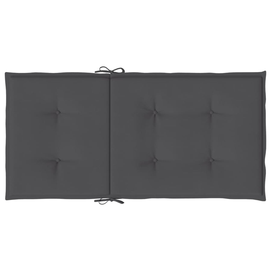 Tuinstoelkussen Lage Rug Oxford Stof Kleur 4 100 x 50 x 3 cm Antraciet