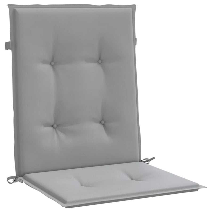 Tuinstoelkussen Lage Rug Oxford Stof Antraciet 2 100 x 50 x 3 cm Grijs