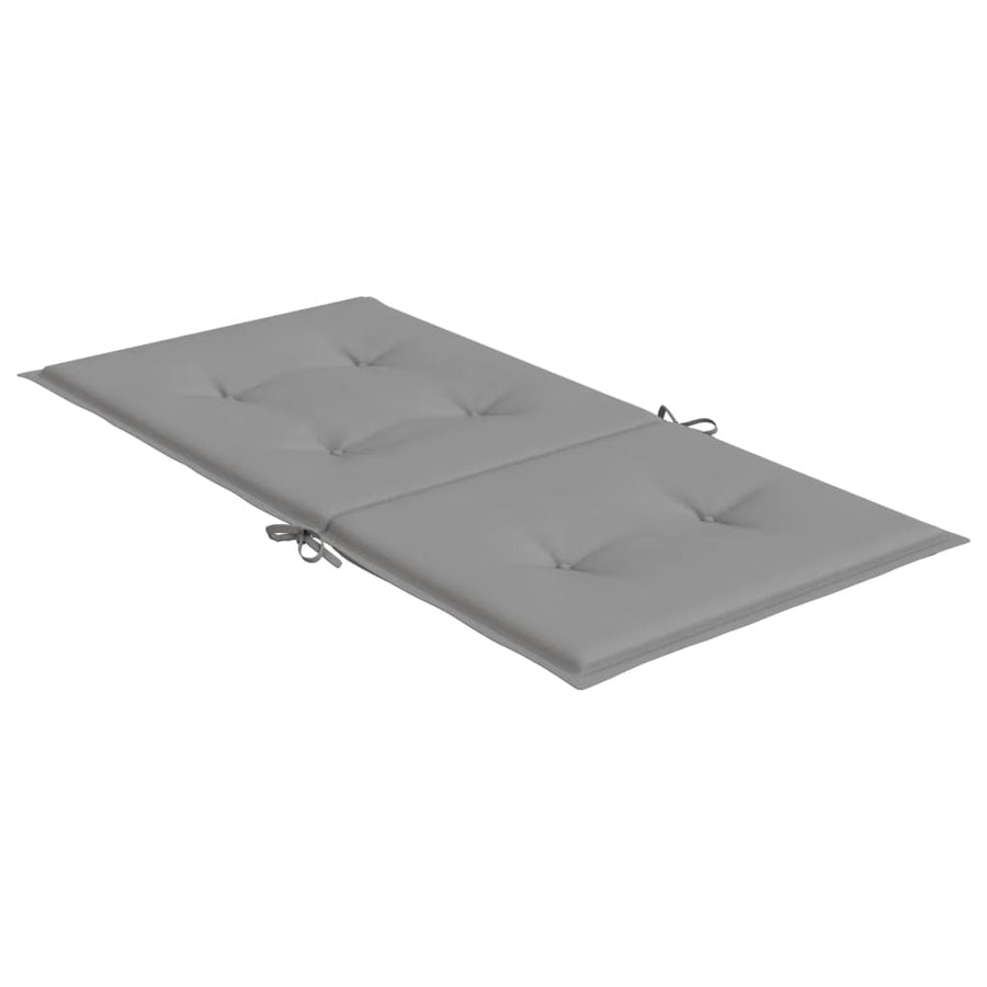 Tuinstoelkussen Lage Rug Oxford Stof Antraciet 2 100 x 50 x 3 cm Grijs
