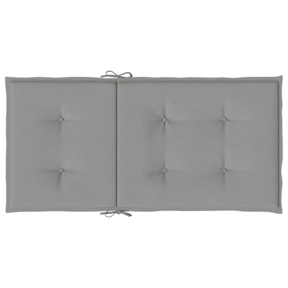 Tuinstoelkussen Lage Rug Oxford Stof Antraciet 2 100 x 50 x 3 cm Grijs