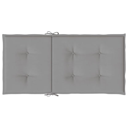 Tuinstoelkussen lage rug 4 st oxford stof antraciet 4 100 x 50 x 3 cm Grijs
