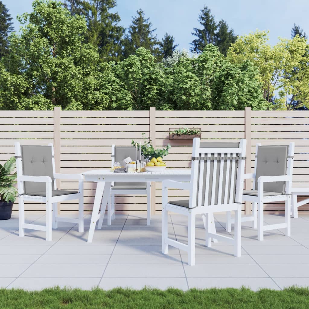 Tuinstoelkussen lage rug 4 st oxford stof antraciet 4 100 x 50 x 3 cm Grijs