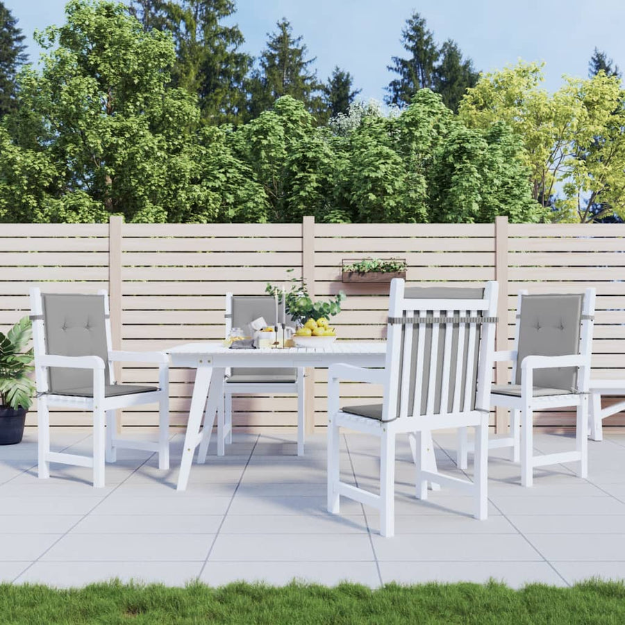 Tuinstoelkussen lage rug 4 st oxford stof antraciet 4 100 x 50 x 3 cm Grijs