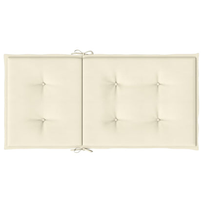 Tuinstoelkussen Lage Rug Oxford Stof Antraciet 4 100 x 50 x 3 cm crème