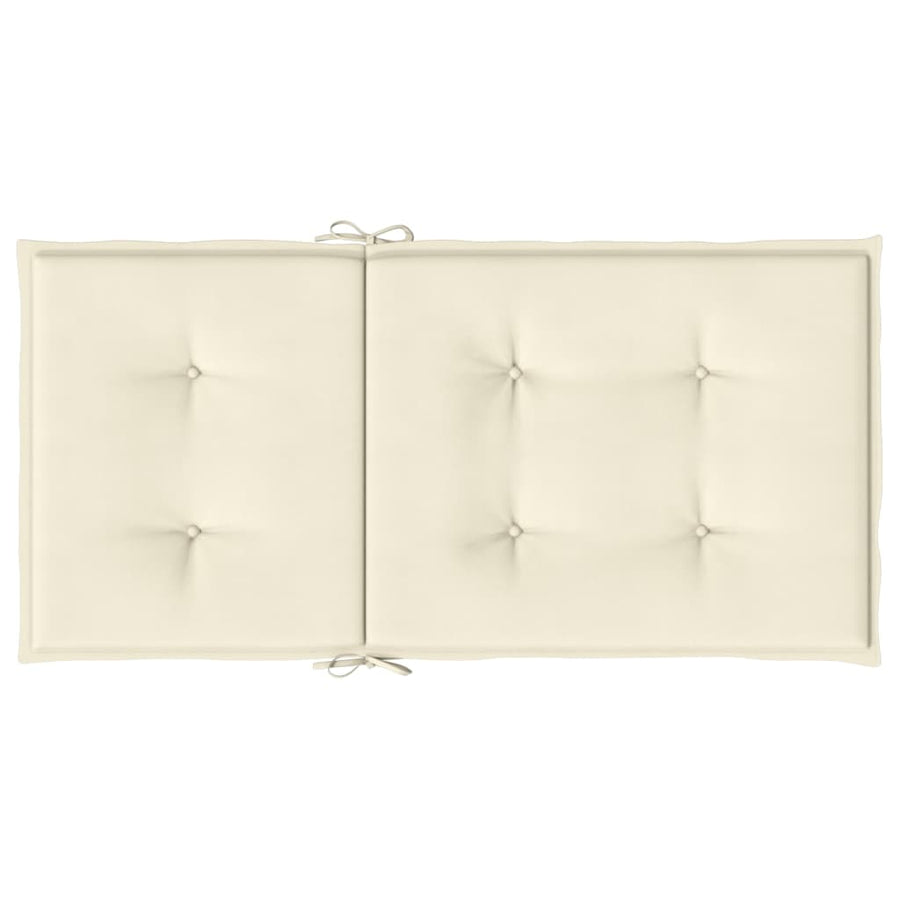 Tuinstoelkussen Lage Rug Oxford Stof Antraciet 4 100 x 50 x 3 cm crème