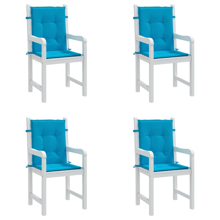 Tuinstoelkussens Lage Rug Oxford Stof 4 100 x 50 x 3 cm Blauw