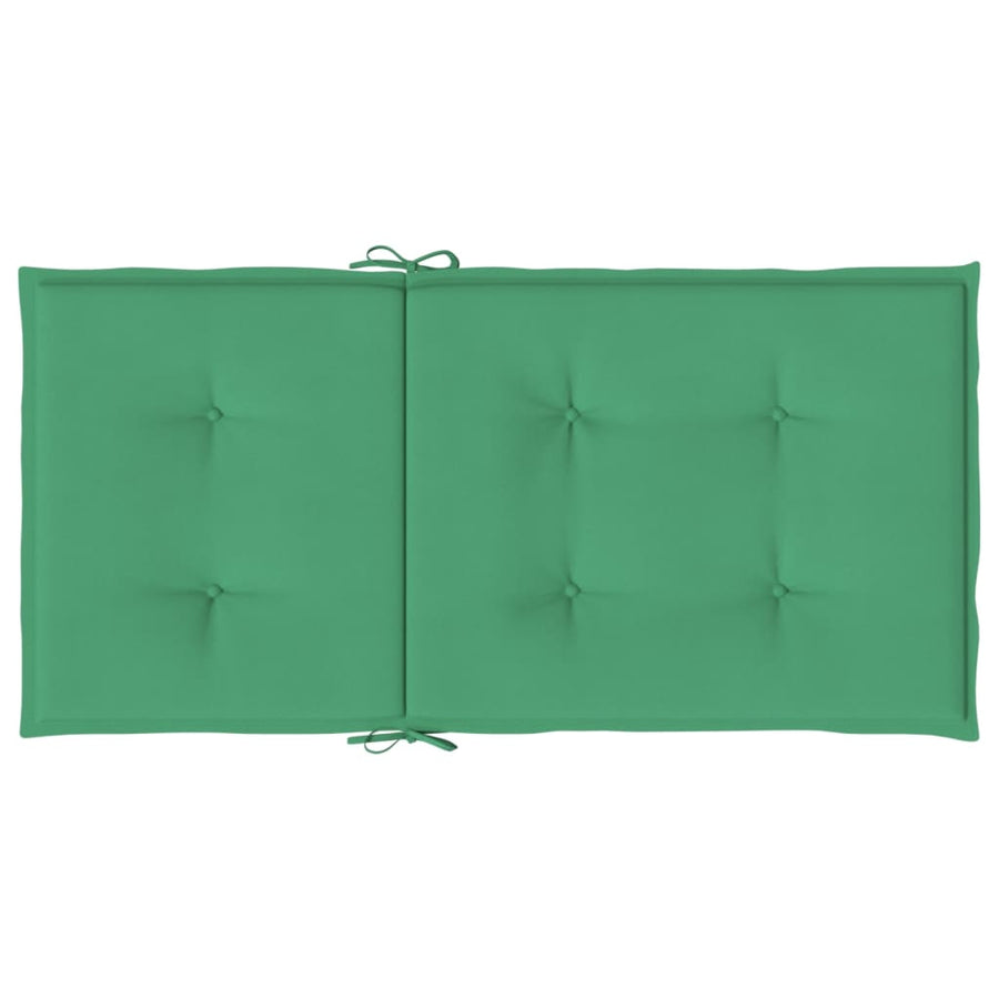 Tuinstoelkussens Lage Rug Oxford Stof 2 100 x 50 x 3 cm Groen