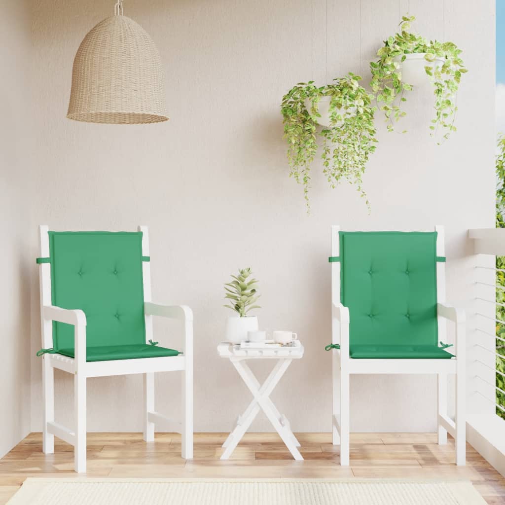 Tuinstoelkussens Lage Rug Oxford Stof 2 100 x 50 x 3 cm Groen