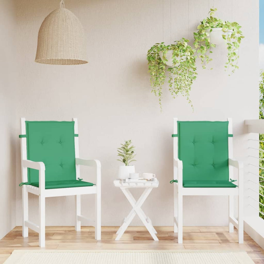 Tuinstoelkussens Lage Rug Oxford Stof 2 100 x 50 x 3 cm Groen