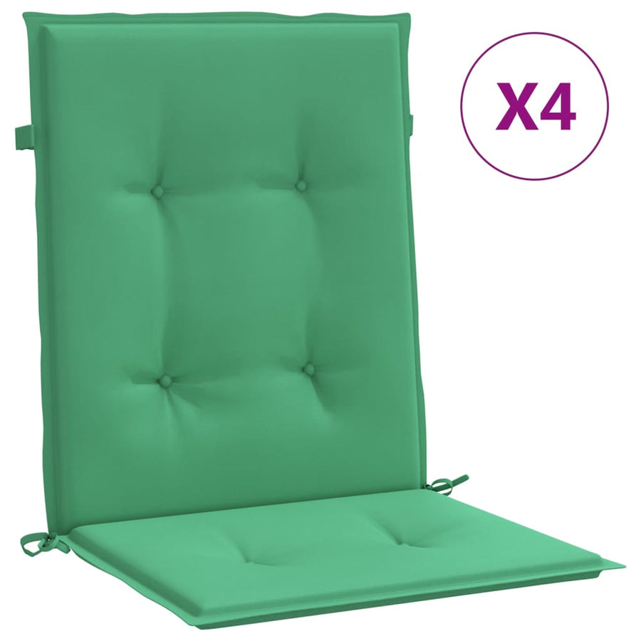 Tuinstoelkussens Lage Rug Oxford Stof 4 100 x 50 x 3 cm Groen