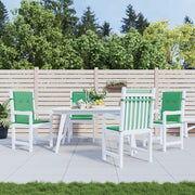 Tuinstoelkussens lage rug 4 stuks 100x50x3 cm groen
