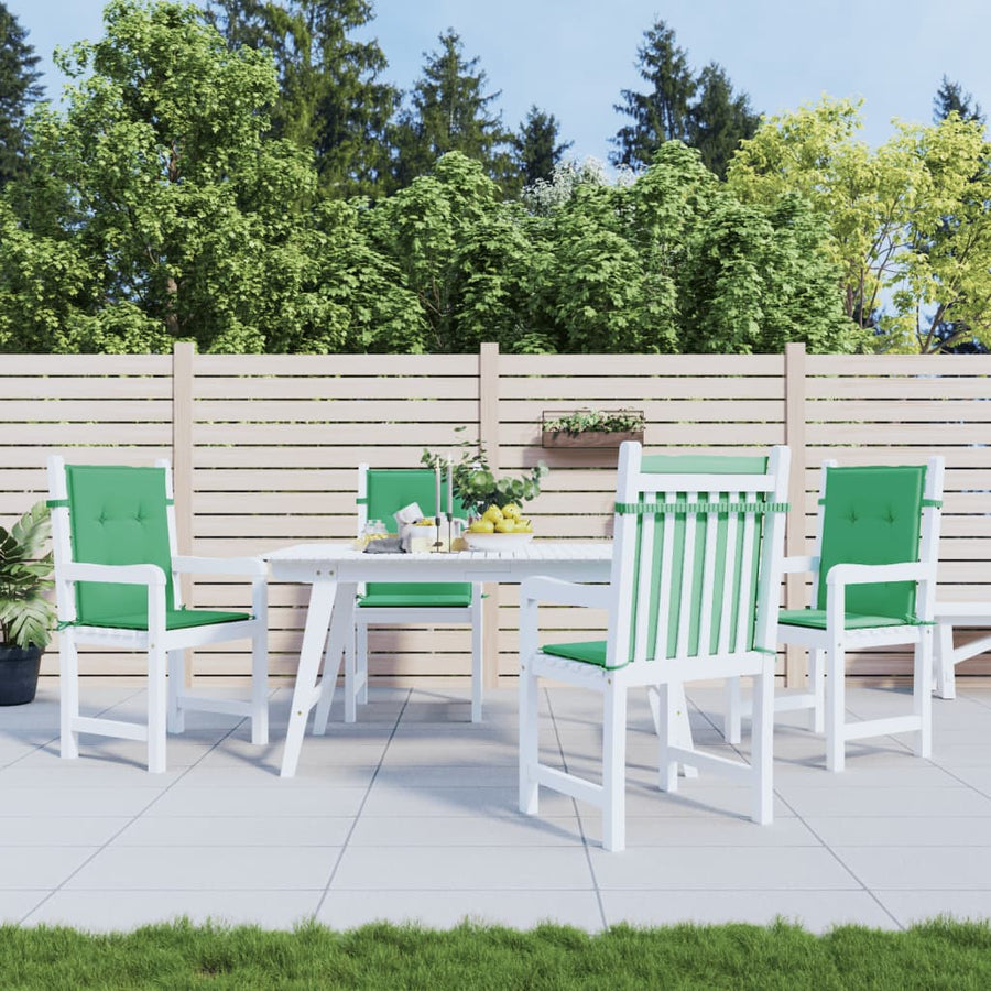 Tuinstoelkussens Lage Rug Oxford Stof 4 100 x 50 x 3 cm Groen