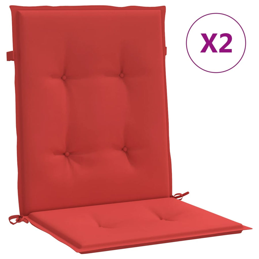 Tuinstoelkussens Lage Rug Oxford Stof 2 100 x 50 x 3 cm Rood