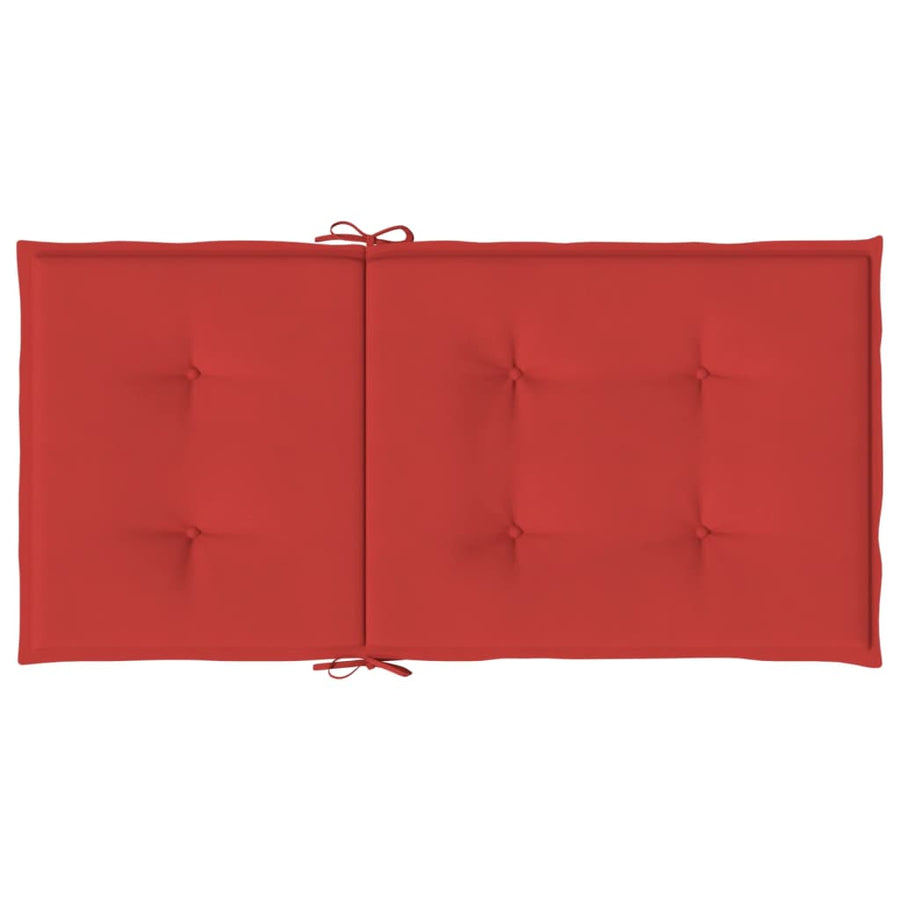 Tuinstoelkussens Lage Rug Oxford Stof 2 100 x 50 x 3 cm Rood