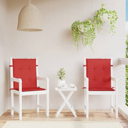 Tuinstoelkussens Lage Rug Oxford Stof 2 100 x 50 x 3 cm Rood
