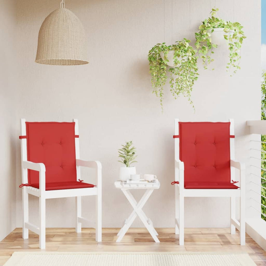 Tuinstoelkussens Lage Rug Oxford Stof 2 100 x 50 x 3 cm Rood