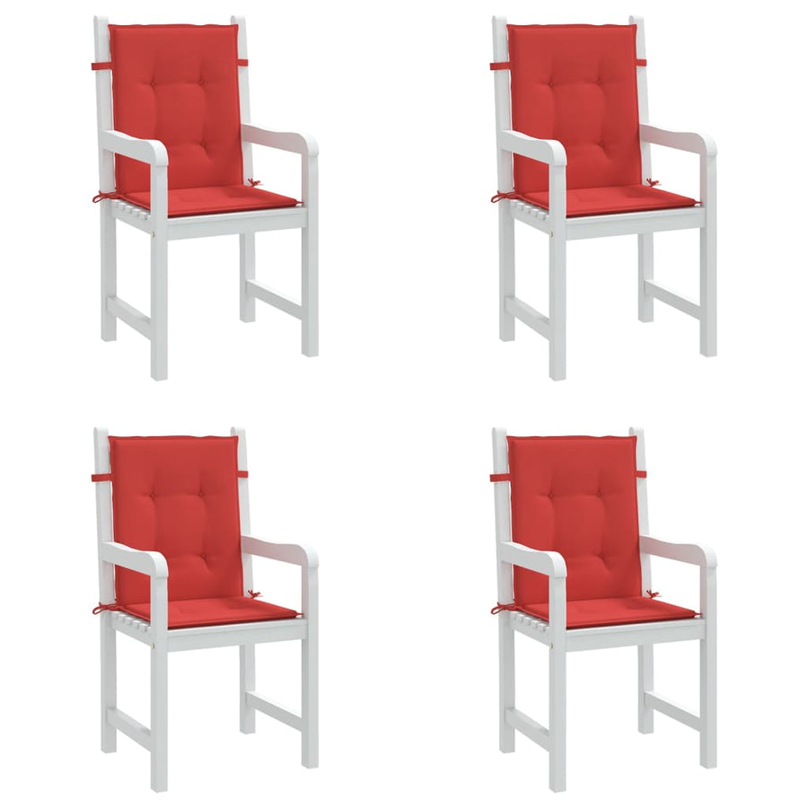 Tuinstoelkussens Lage Rug Oxford Stof 4 100 x 50 x 3 cm Rood