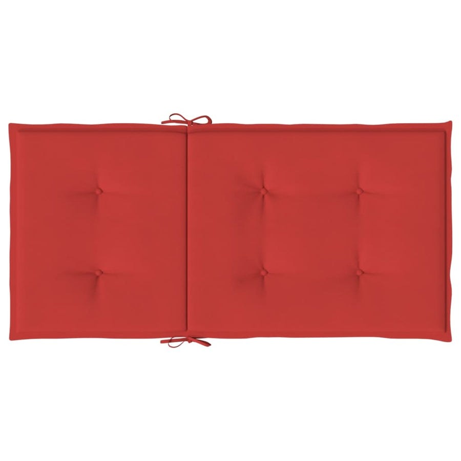 Tuinstoelkussens Lage Rug Oxford Stof 4 100 x 50 x 3 cm Rood