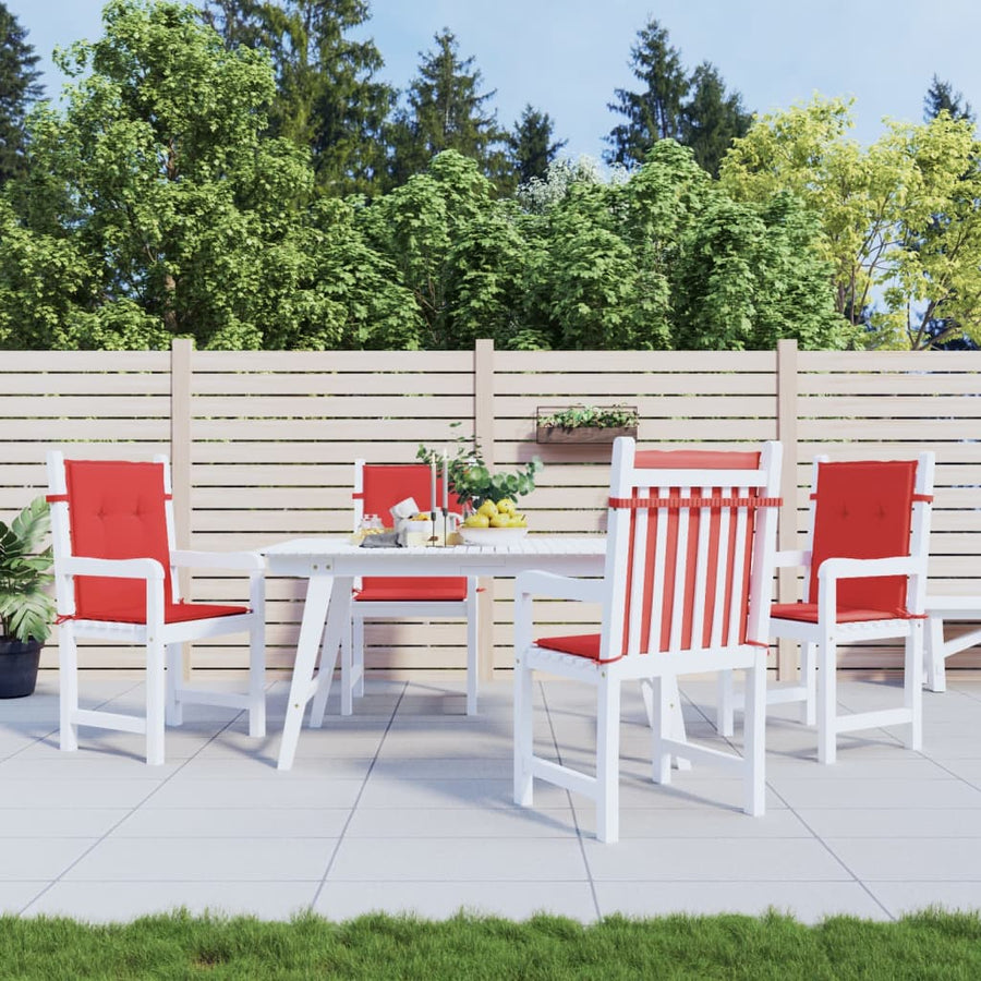 Tuinstoelkussens Lage Rug Oxford Stof 4 100 x 50 x 3 cm Rood