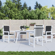 Tuinstoelkussens lage rug 4 stuks zwart