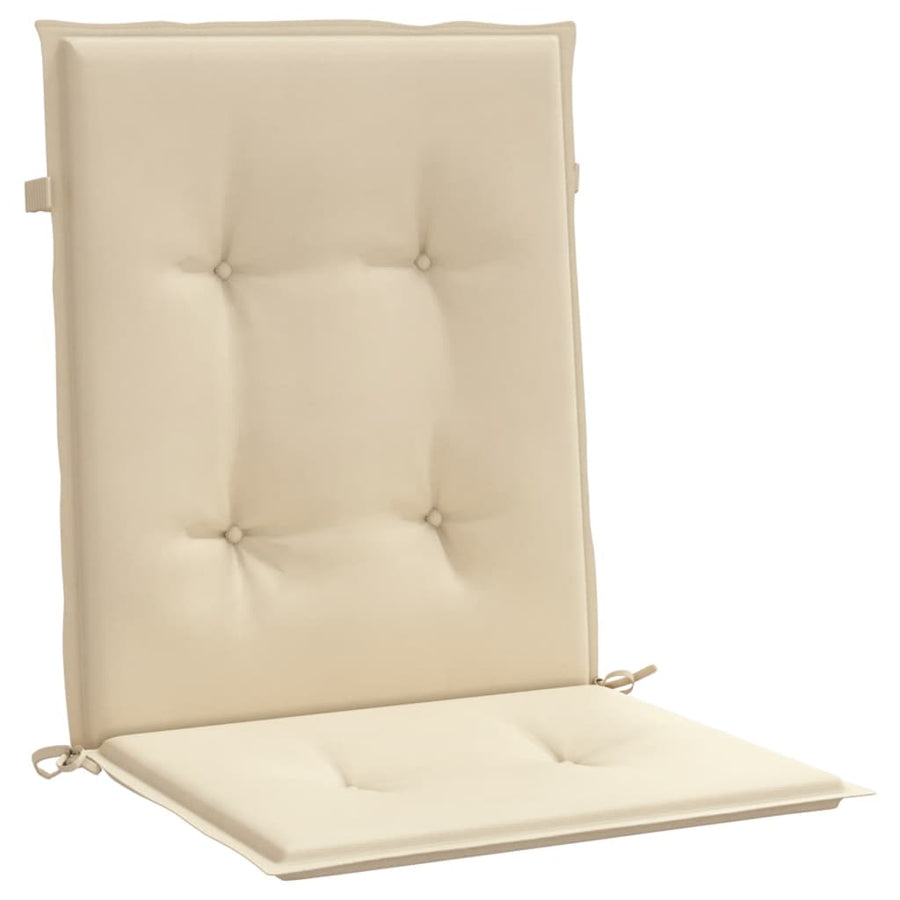 Tuinstoelkussens Lage Rug Oxford Stof 2 100 x 50 x 3 cm Beige