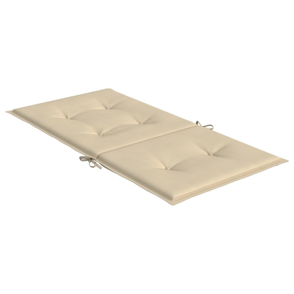 Tuinstoelkussens Lage Rug Oxford Stof 2 100 x 50 x 3 cm Beige