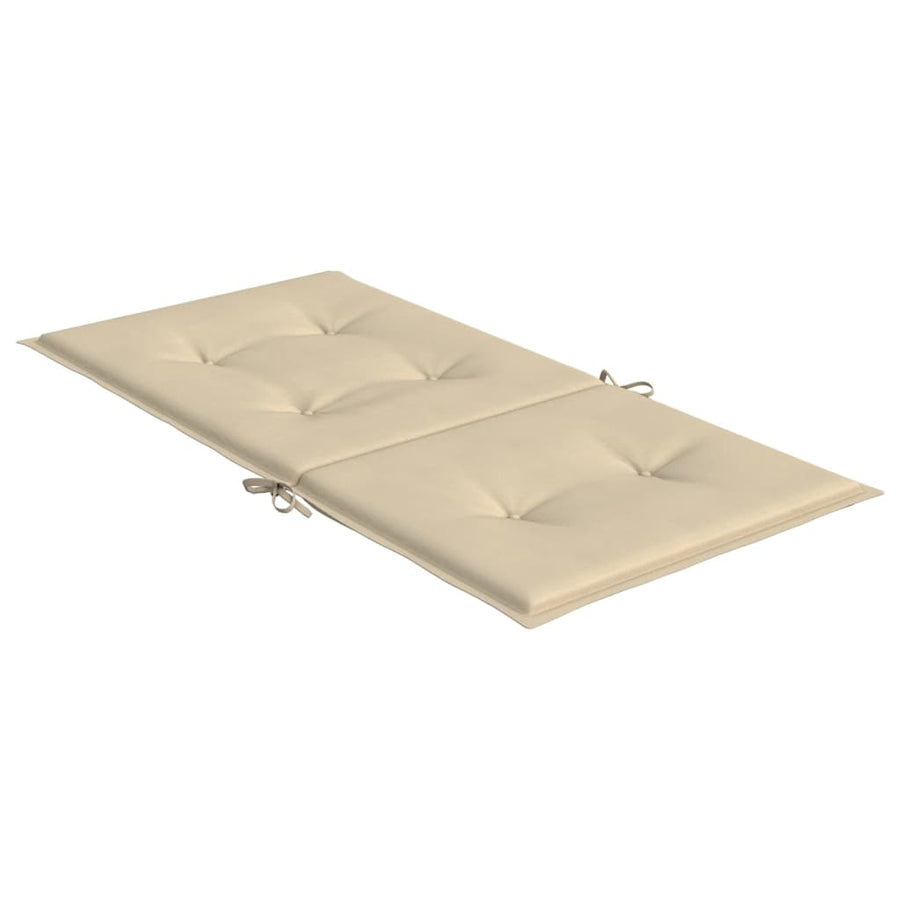 Tuinstoelkussens Lage Rug Oxford Stof 2 100 x 50 x 3 cm Beige
