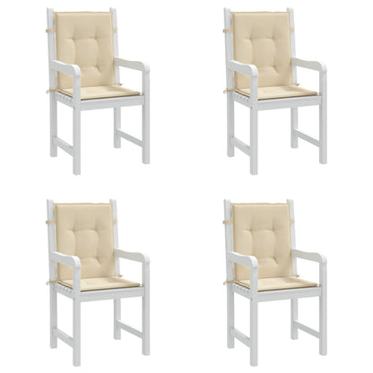 Tuinstoelkussens Lage Rug 4 St 100X50X3 Cm Oxford Stof Beige 100 x 50 x 3 cm