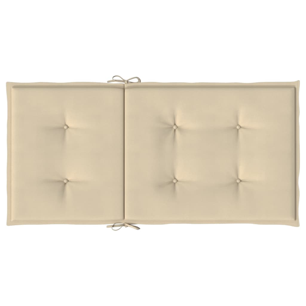 Tuinstoelkussens Lage Rug 4 St 100X50X3 Cm Oxford Stof Beige 100 x 50 x 3 cm
