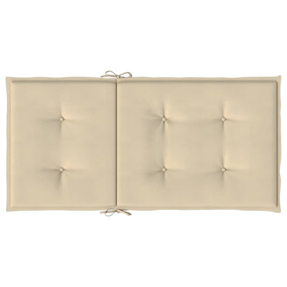 Tuinstoelkussens Lage Rug 4 St 100X50X3 Cm Oxford Stof Beige 100 x 50 x 3 cm