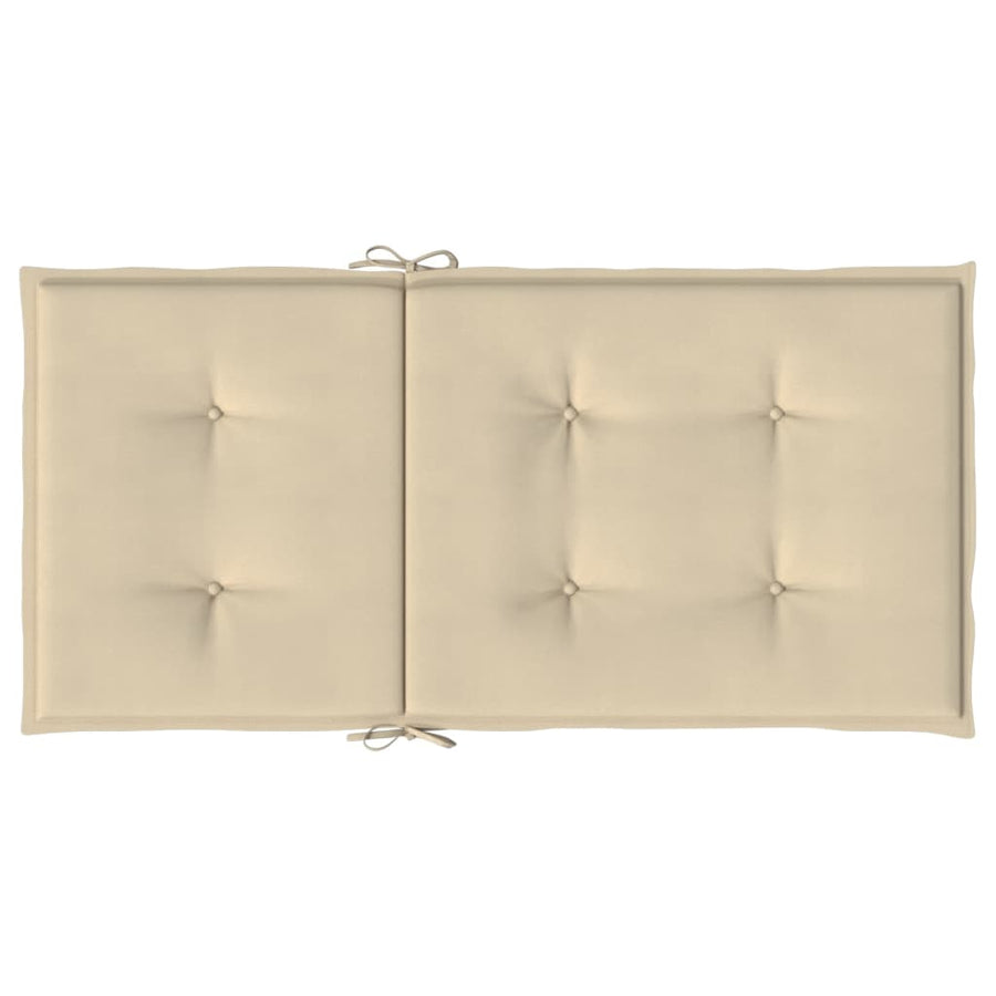 Tuinstoelkussens Lage Rug 4 St 100X50X3 Cm Oxford Stof Beige 100 x 50 x 3 cm