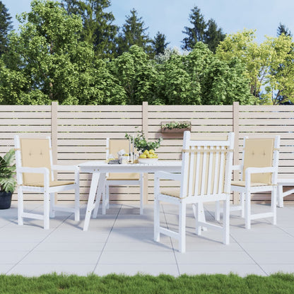 Tuinstoelkussens Lage Rug 4 St 100X50X3 Cm Oxford Stof Beige 100 x 50 x 3 cm