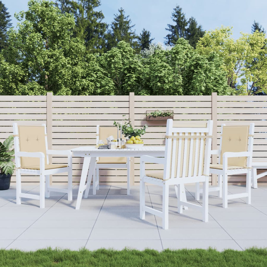 Tuinstoelkussens Lage Rug 4 St 100X50X3 Cm Oxford Stof Beige 100 x 50 x 3 cm