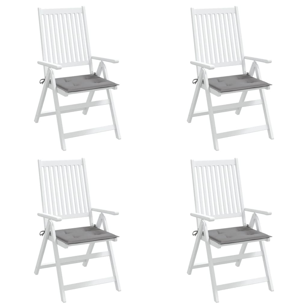 Tuinstoelkussens 4 st 40x40x3 cm oxford stof grijs 4 40 x 40 x 3 cm Grijs