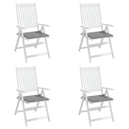 Tuinstoelkussens 4 st 40x40x3 cm oxford stof grijs 4 40 x 40 x 3 cm Grijs