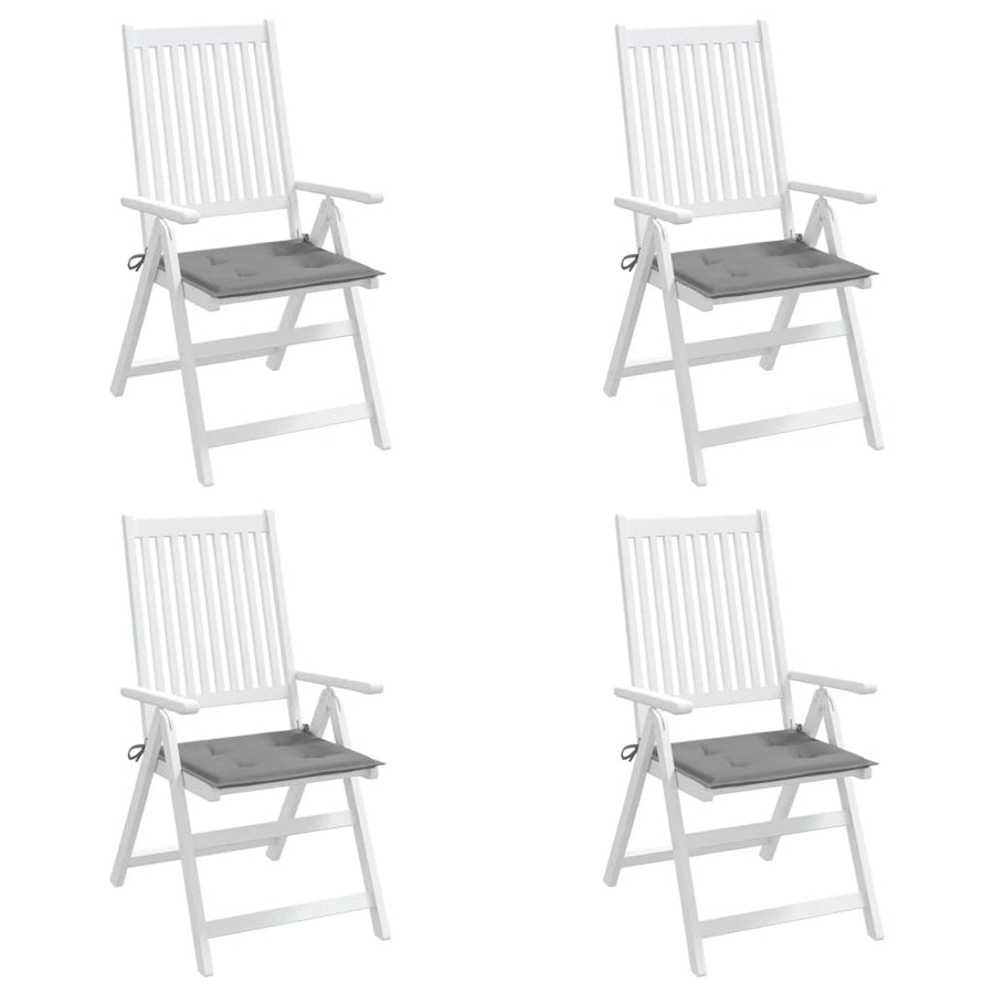 Tuinstoelkussens 4 st 40x40x3 cm oxford stof grijs 4 40 x 40 x 3 cm Grijs