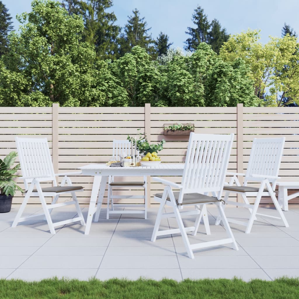 Tuinstoelkussens 4 st 40x40x3 cm oxford stof grijs 4 40 x 40 x 3 cm Grijs