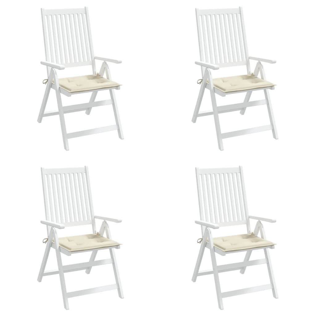Tuinstoelkussens 4 st 40x40x3 cm oxford stof crèmekleurig 4 40 x 40 x 3 cm crème