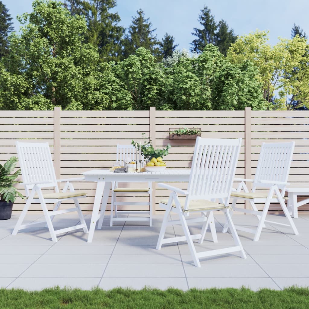 Tuinstoelkussens 4 st 40x40x3 cm oxford stof crèmekleurig 4 40 x 40 x 3 cm crème